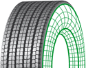 Imagem do pneu RA32 na vertical